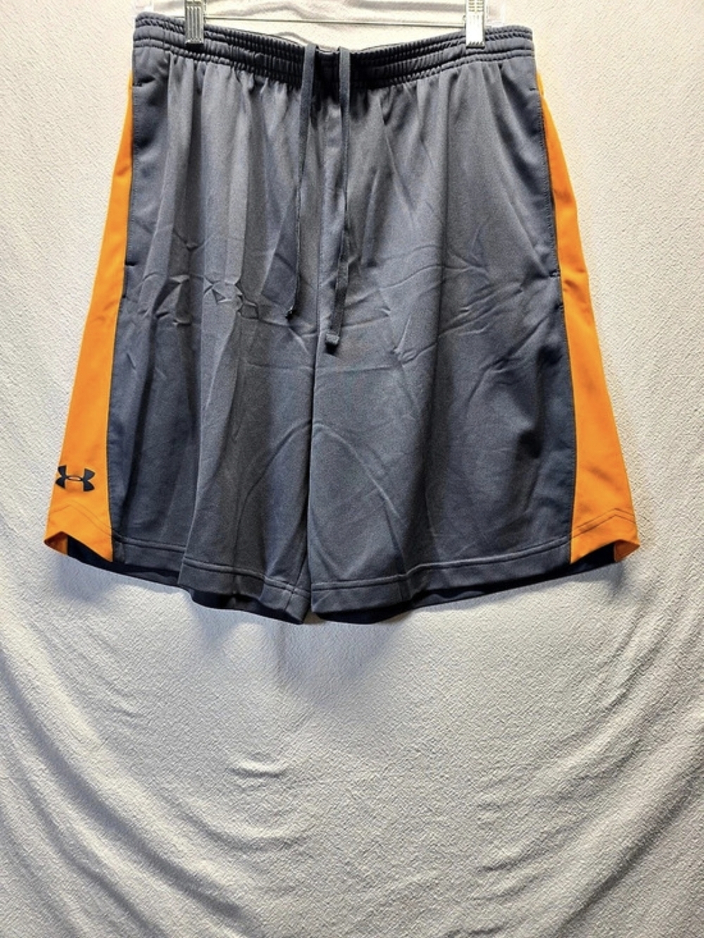 Under Armour Men's Color Block Athletic Shorts Gray & Orange Large - Picture 5 of 9